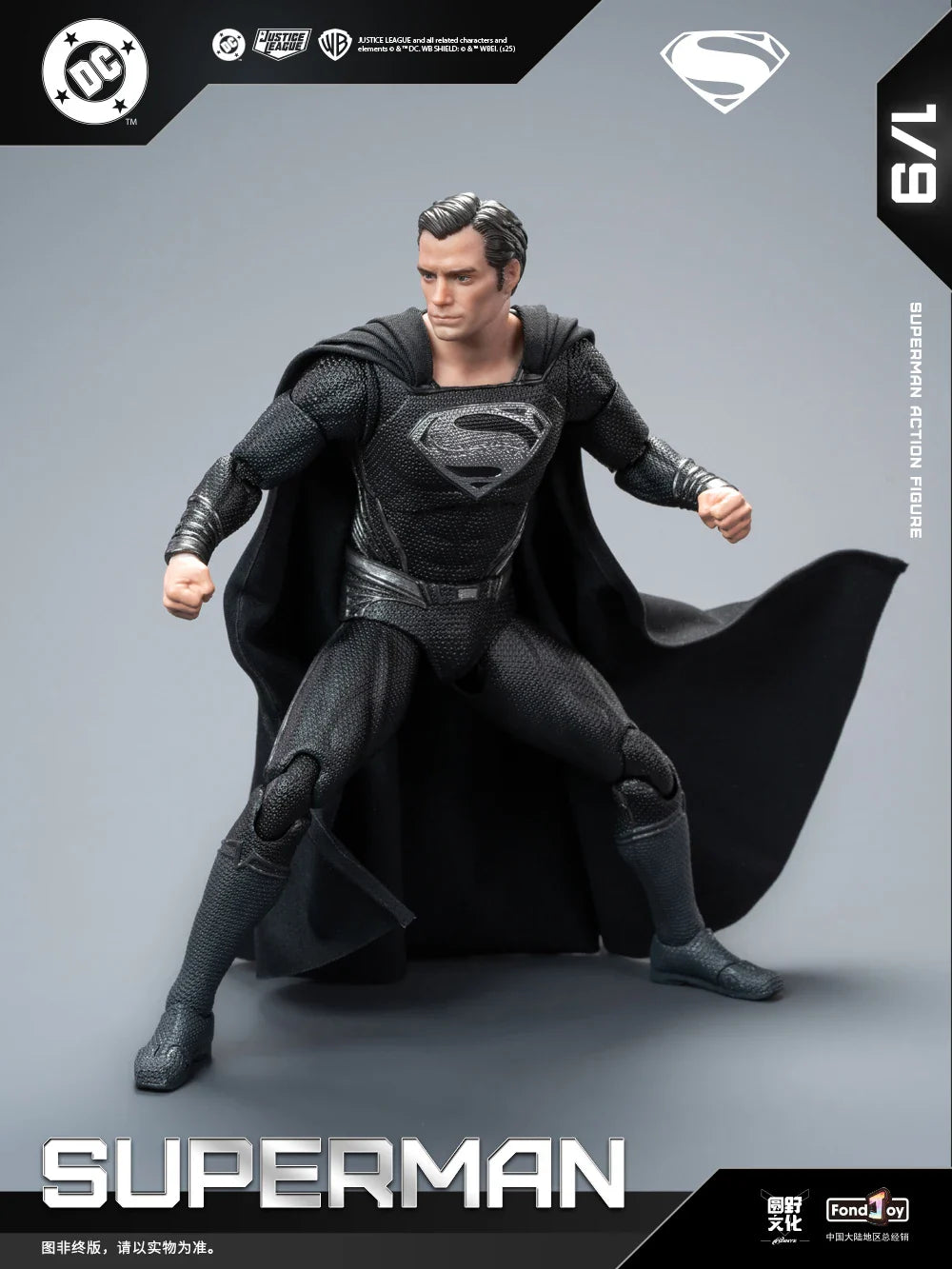 2025 Original Fondjoy David Corenswet Superman Action Figure 1/9 New SupermanFigure PVC Joint Movable Kid Toy Boy Gift