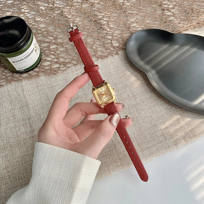 Women Watch Small Square Dial Thin Leather Strap Ladies Wristwatch Elegant Quartz Female Watches Casual reloj mujer