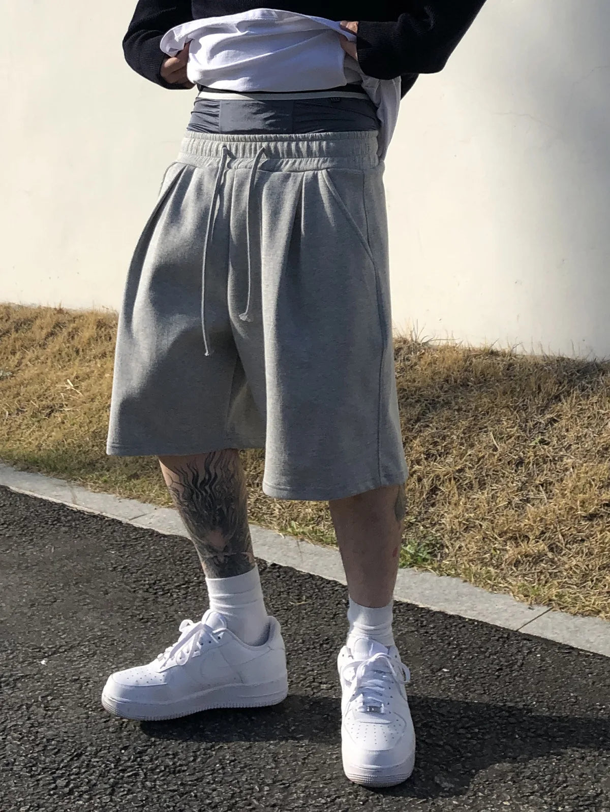 Men's Gym Fitness Loose Shorts Casual Street Hip Hop Workout Bodybuilding