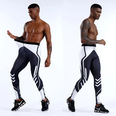 Men's Running Leggings Sportswear Quick Dry Gym Fitness Tights Workout Training