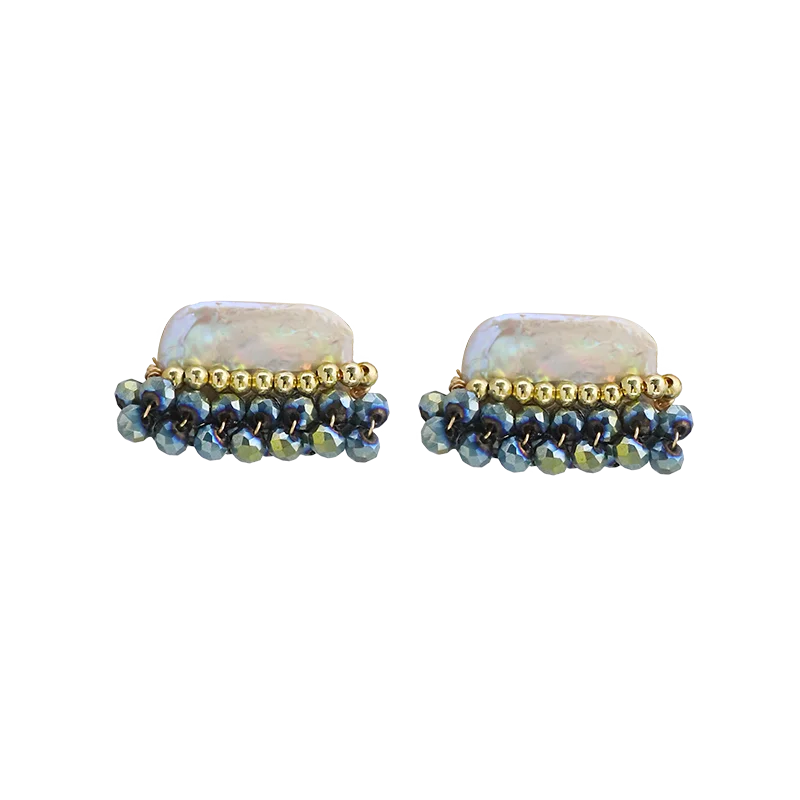 Natural Freshwater Baroque Pearl Earrings Korean Style Women Luxury Jewelry Fashion Ladies and Girls Gift GE1586