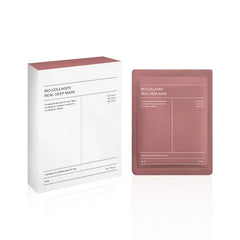 Deep Collagen Overnight Mask The Real Collagen Facial Sheet Masks With Low Molecular Weight Collagen For Elasticity, Firming