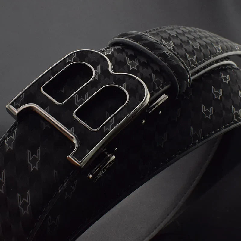 High Quality Automatic Buckle belts men Golden buckle fashion Waist Strap genuine leather Cowskin cintos masculinos B letter