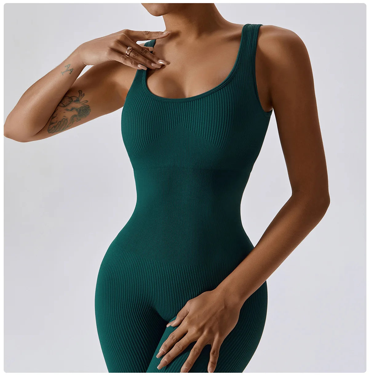 Women's Yoga One Piece Tracksuit Jumpsuit Seamless Sportswear Yoga Suit Gym