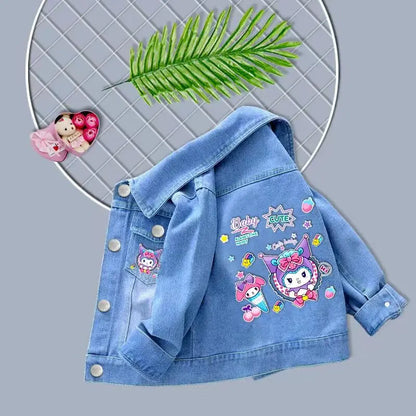 2023 New Baby Boys Girls Denim Mickey Minnie Mouse Jacket Coat Spring Autumn Children Outerwear Kids Cotton Clothes for 2-9 Year