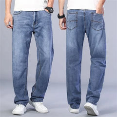 Men's Jeans Classic Retro Baggy Trousers Summer Regular Straight