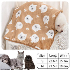 Warm Soft Pet Dog Blanket Mat Plush Thin Pet Sleeping Blanket for Dogs Cats Warm