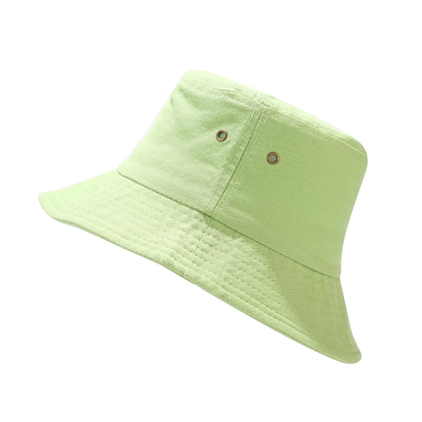 Fluorescent Green Bucket Hat Four Seasons Candy Color Personalized Street Dance Fashion Style Women's and Men's Fisherman Hat