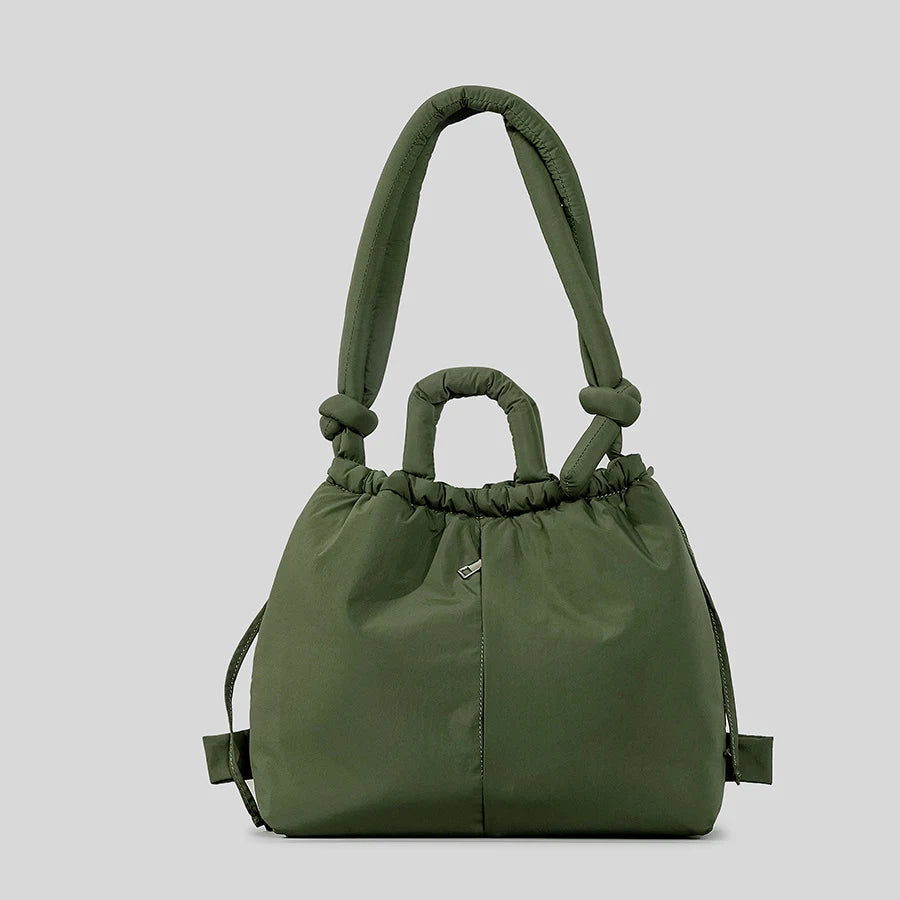Casual nylon padded tote bag designer soft puffer women shoulder crossbody bags