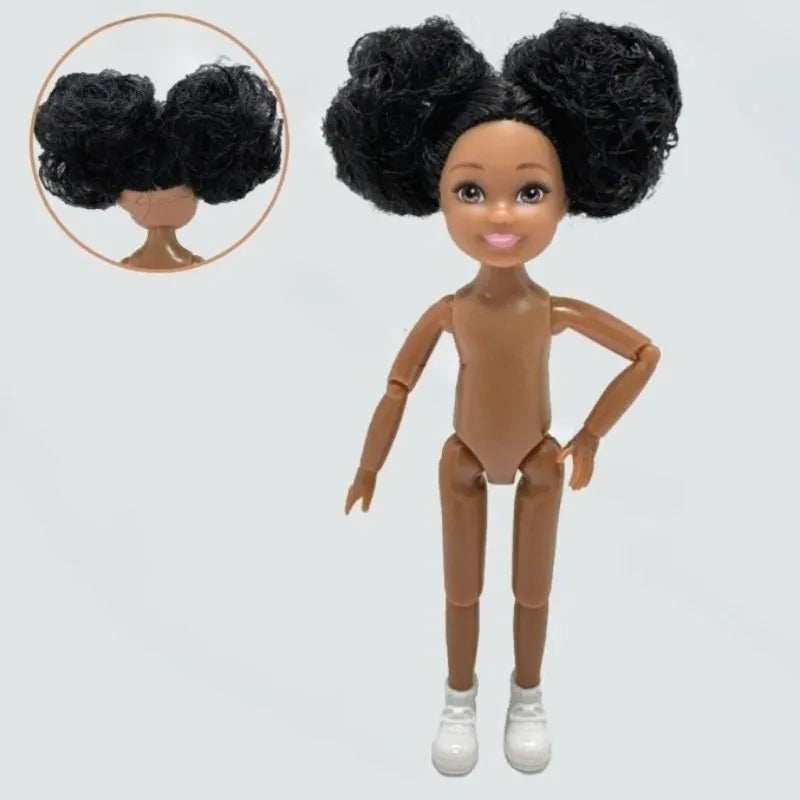 5-inch Little Doll Tan Skin 14.5cm Height Girl Dress Up Toy for Children Girls