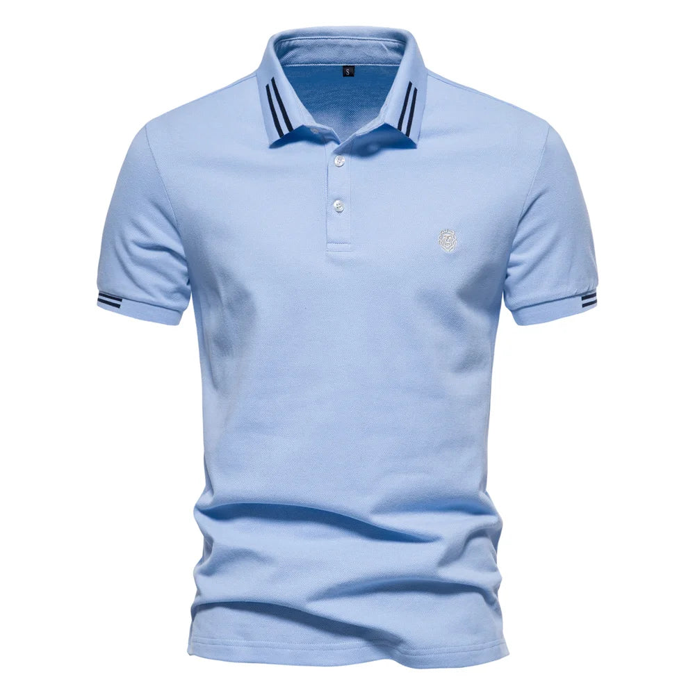 100% Cotton Men's Polo Shirts Casual Solid Color Short Sleeve Polo Shirts for Men New Summer Desinger Clothing Men