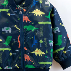 Boys Kids Jacket Outerwear Long Sleeve Coat Boy Dinosaurs Pattern Coat Kids Spring Autumn Kids Clothes Boy