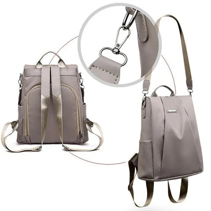 Waterproof Oxford Women Backpack Fashion Anti-Theft School Bagpack Luxury Designer Female Large Capacity Travel Shoulder Handbag