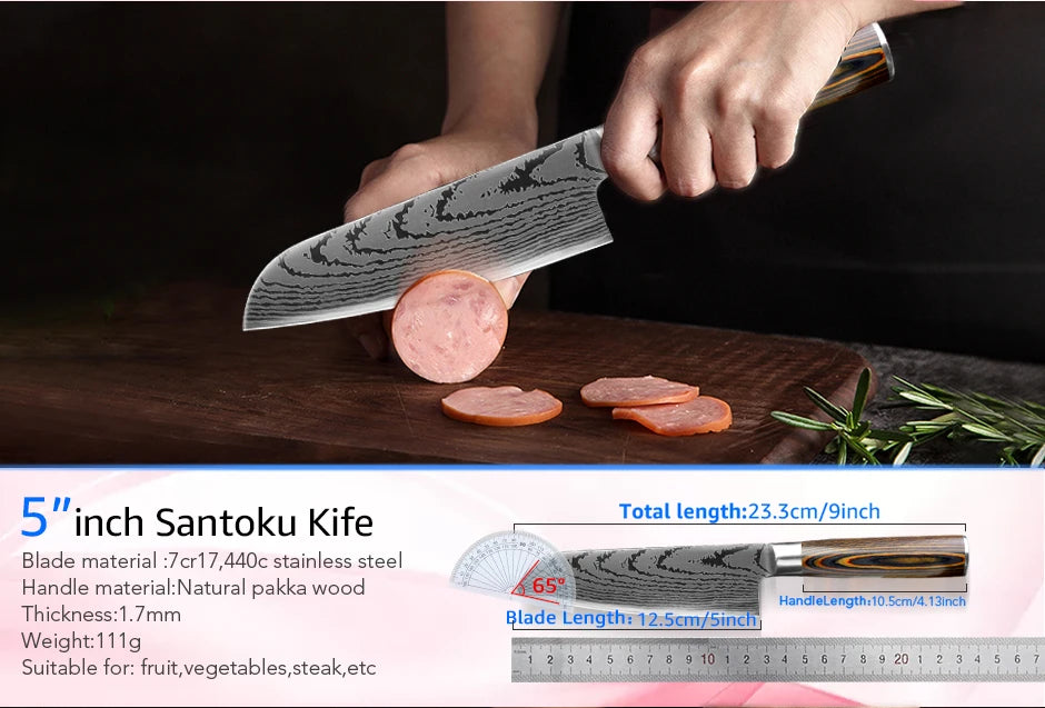 Kitchen Knife 8-inch Ultra Sharp Japanese Chef Knife High Carbon Stainless Steel