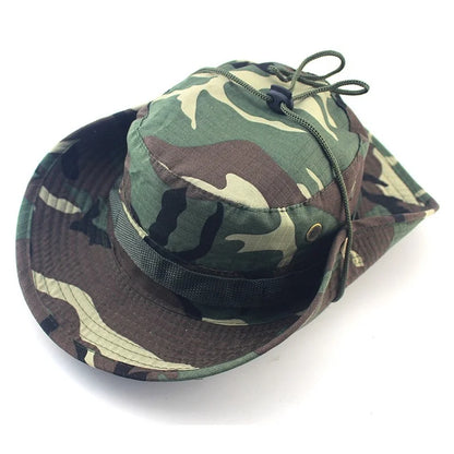 Camouflage Tactical Cap Boonie Bucket Hat Caps Camo Men Outdoor Sports