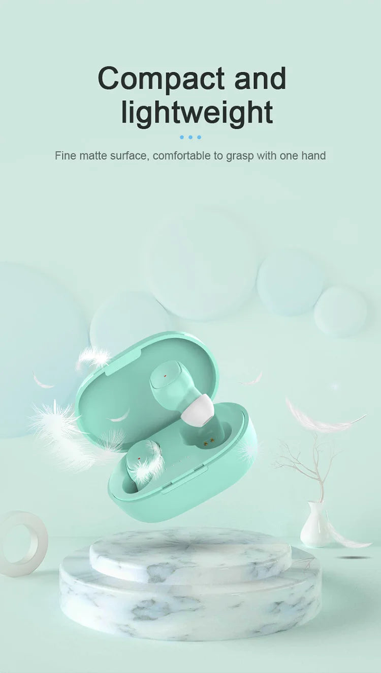 A6S, TWS Wireless Bluetooth Headphone, Stereo Headset, Sports Earbuds, Microphone with Charging Box, Smartphone