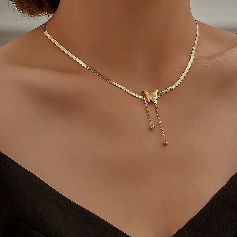 Korean Fashion Sweet Heart Shaped Necklace For Women Crystal Zircon Pendant Clavicle Chain Elegant Romantic Party Gift Jewelry