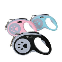 Automatic Retractable Pet Leash, Bone Paw Print Telescopic Dog Leash, Dog Leash