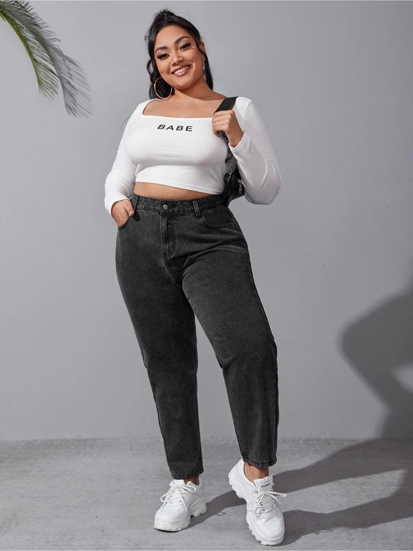 Plus Size Women Autumn Washing loose stretchy pant 5XL 6XL women 100kgs trouser