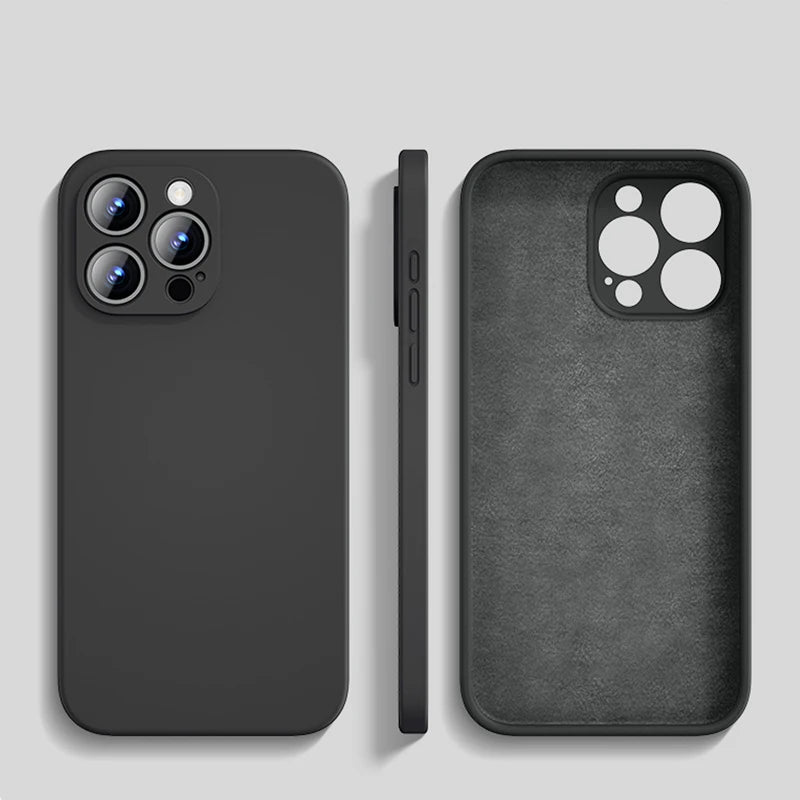 For iPhone 16 Pro Max Case Liquid Silicone Plain Case For Apple iPhone 16 Pro Max Cover TPU Anti-drop Phone Protector Cover