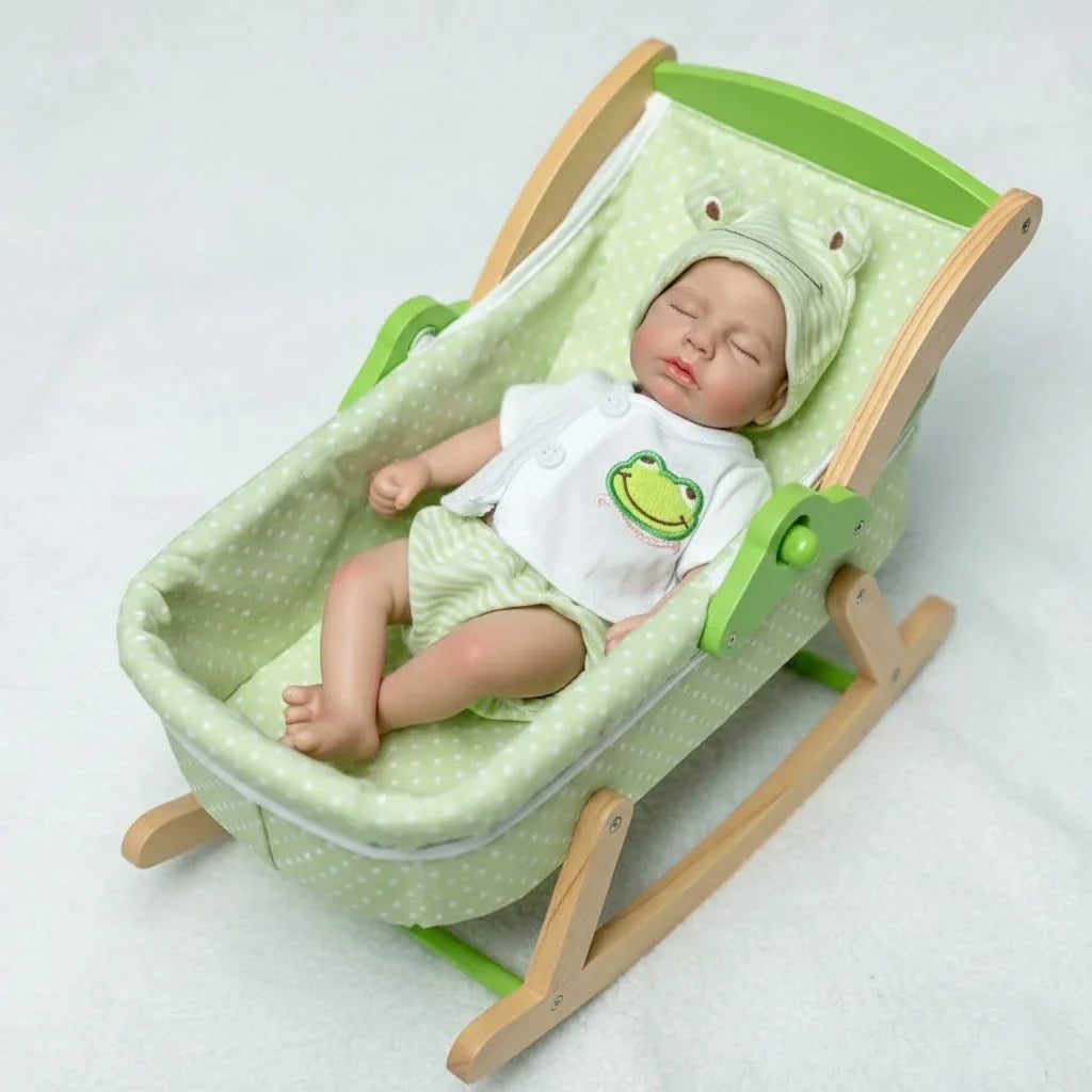 33cm Open Mouth Full Body Silicone Loulou Girl and Boy Newborn bebé de silicona cuerpo entero Handmade Lifelike Gifts for Kids
