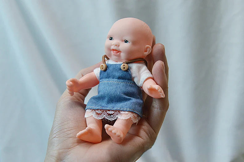 12cm Reborn Dolls Mini Palm Dolls Simulation Baby Dress Up Doll Reborn Doll Girls Boys Boneca Toys for Kids Munecas Reborn 1/12