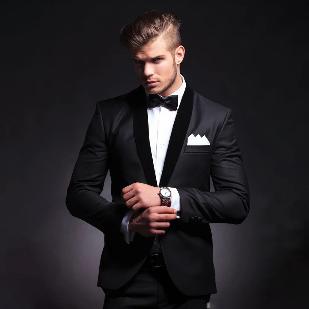 Tuxedo for Mens: 2 Piece Fashion Shawl Lapel Single Button Smart Casual Wedding
