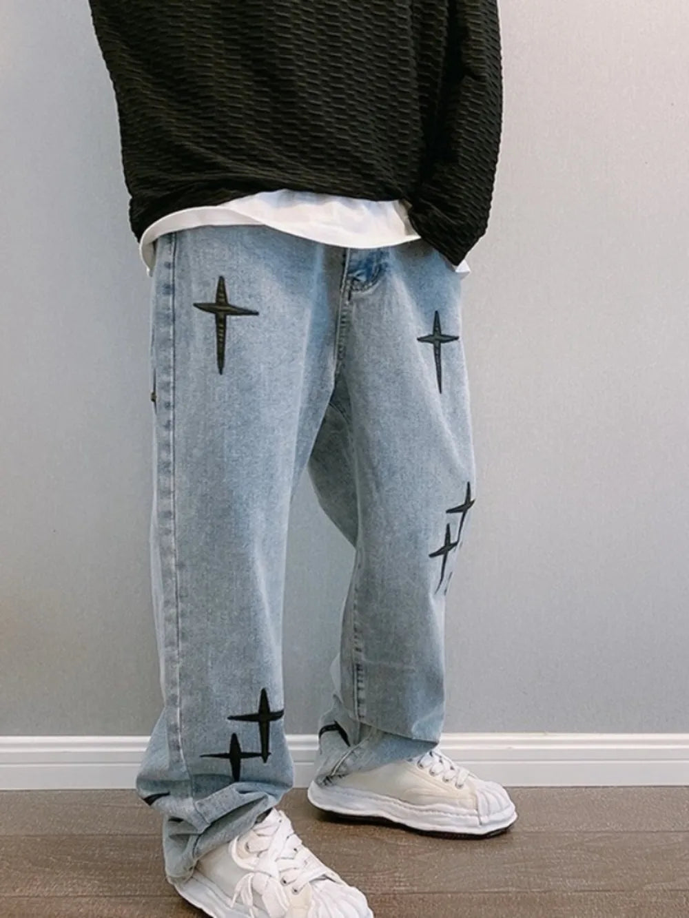 Jeans Men Wide Leg Cargo Pants men jeans Streetwear Baggy Men Loose Straight