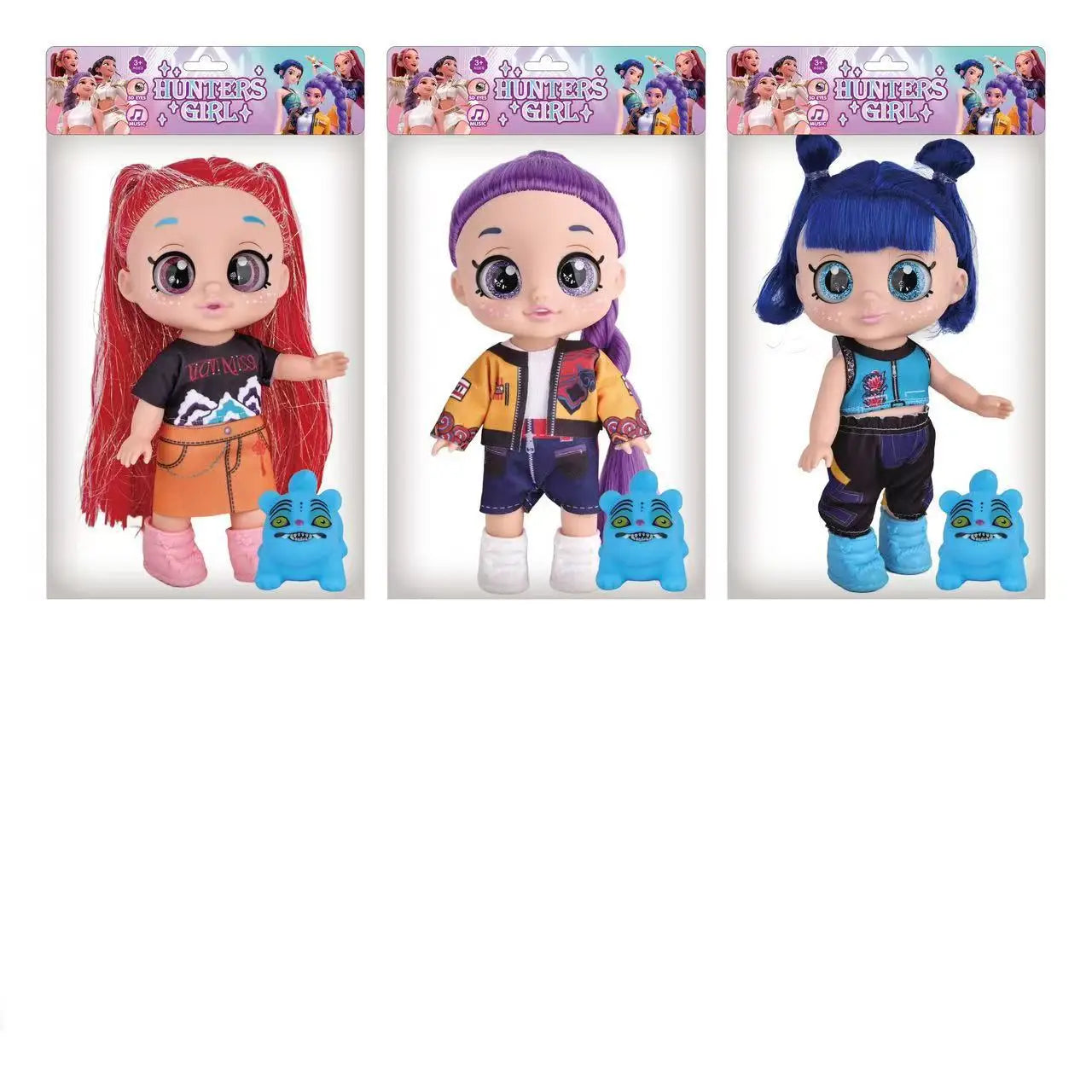 2026 New Witch Hunter Doll 5D Eye Witch Hunter Doll Toy Blue Tiger Doll Handmade Doll Children's Toy