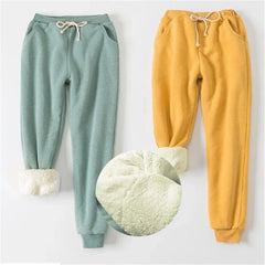 Women Fleece Sweatpants High Waisted Joggers With Pockets Joggers