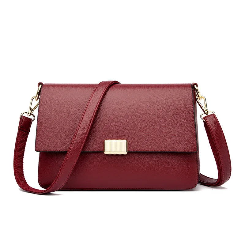 Leather Girls Crossbody Women Shoulder Bags Big Size Capacity