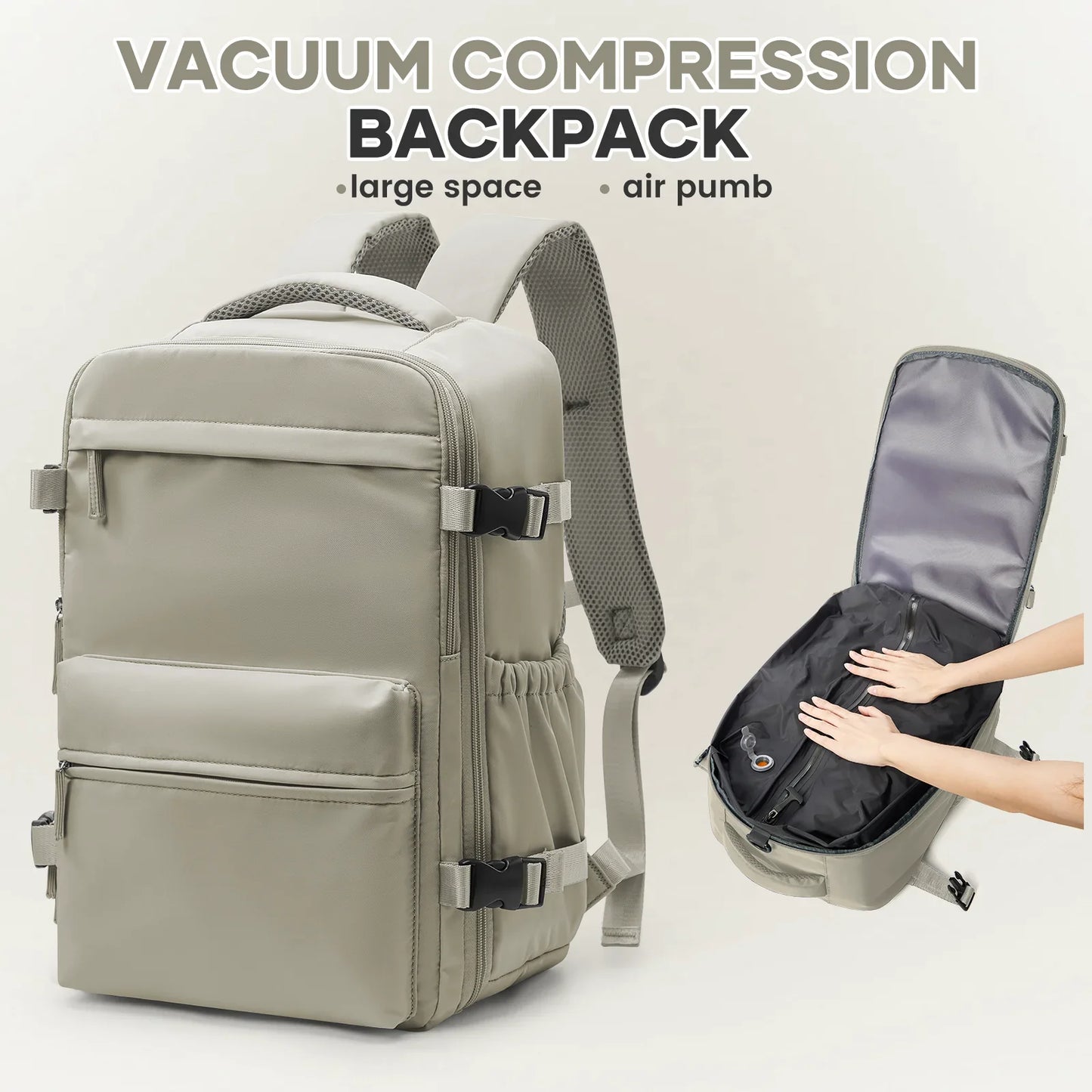 Ryanair Backpack Travel Cabin Airplane Backpack, Air Vacuum Compression Backpack, Women Men Backpack Business Laptop Bag Handbag
