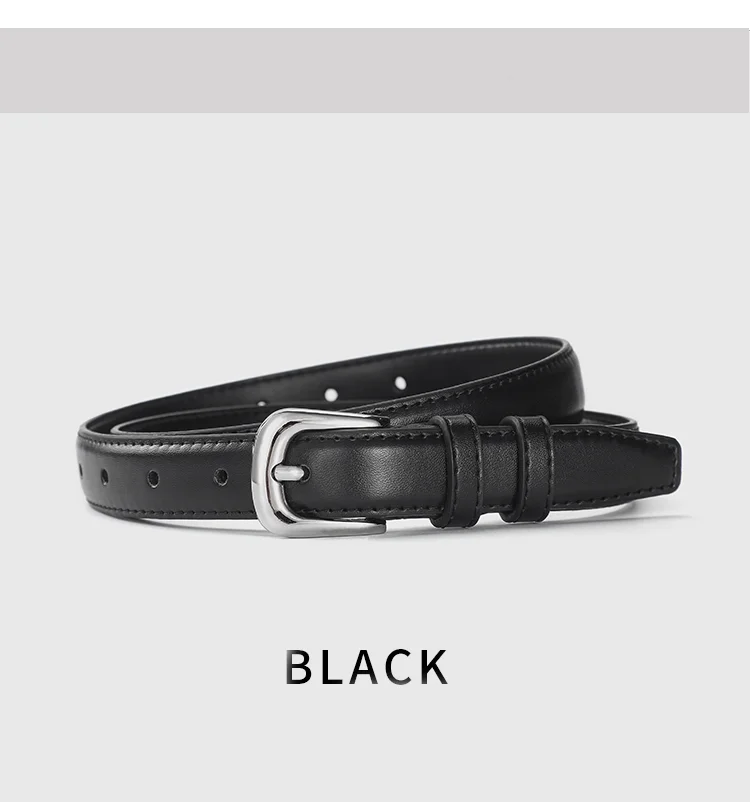 1pcs Women's Thin Waist Belt All-Match Style Fashionable And Simple Women's Belt With Jeans