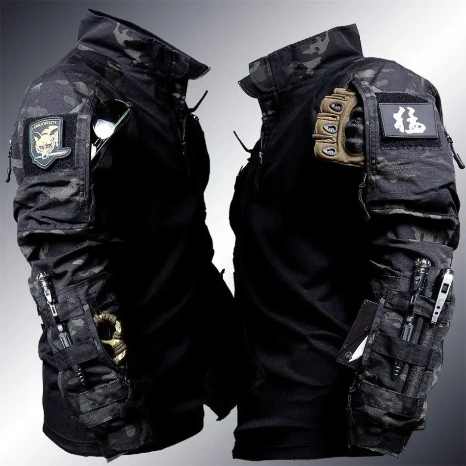 New Tactical Hunting Suit Outdoors Training Durable Breathable Camo Set Waterproof Quick Drying windproof Combat Two Piece Set