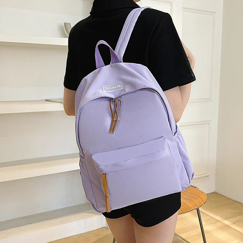 Kawaii Large-capacity All-match Backpack Korean Version Simple Storage Bag Back to School Office Supplies Cute Stationery