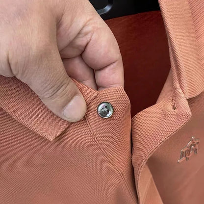 100% pure cotton high-end fashionable short sleeve summer new high-quality men's business casual polo shirt luxury brand T-shirt