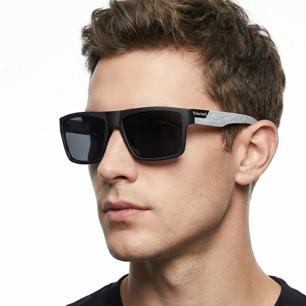 Fashion Black Polarized Sunglasses Men Women Classic Square Male Sun Glasses Stylish Outdoor Driving Fishing Sports Shades UV400