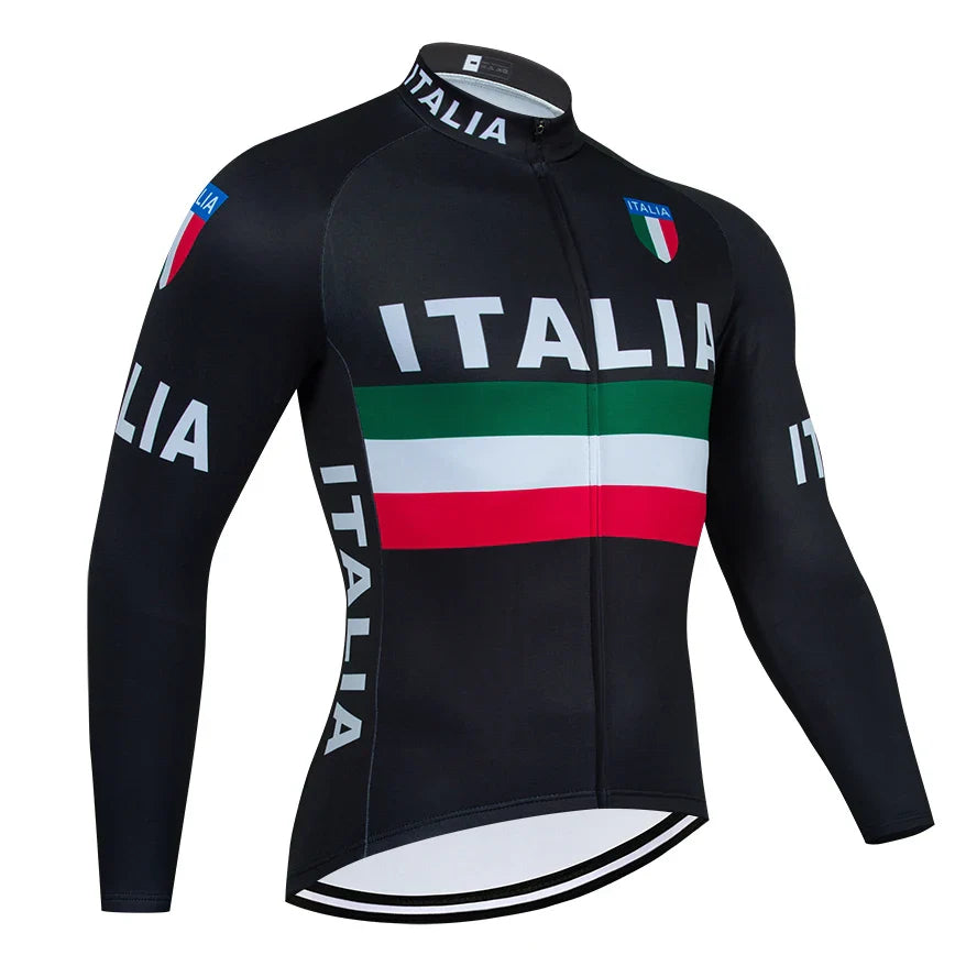 New ITALIA Winter Cycling  Jacket Men Women 20d White Road Bike Maillot Pants Suit Ropa Ciclismo Thermal Fleece Bicycle Clothing
