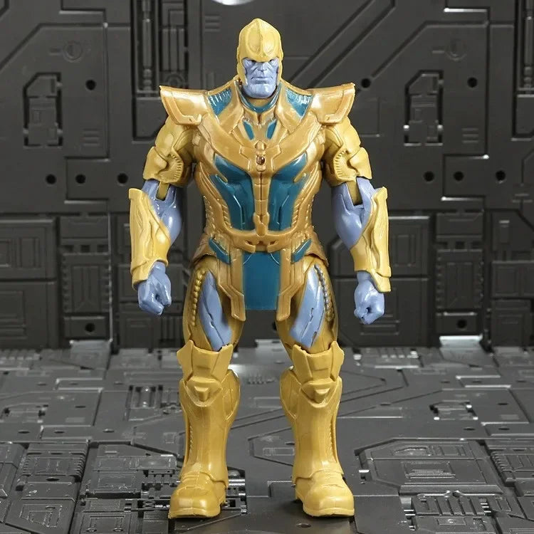 17 Cm Children Toys Marvel Anime Figures Spiderman Hulk Action Figure Iron Man Cartoon Kids Toy Christmas Gift Glow Doll Hobbies