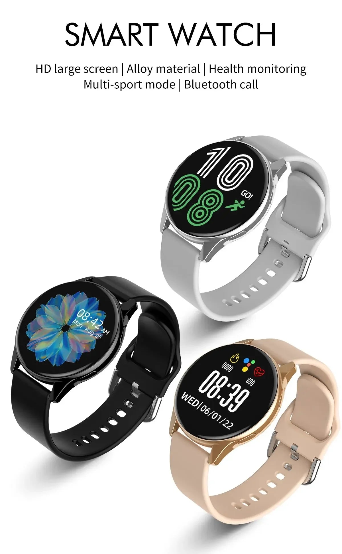 2026 New NFC Smart Watch For Bluetooth Calls Waterproof Smartwatch Men Watches Women Fitness Bracelet Custom Watch Face