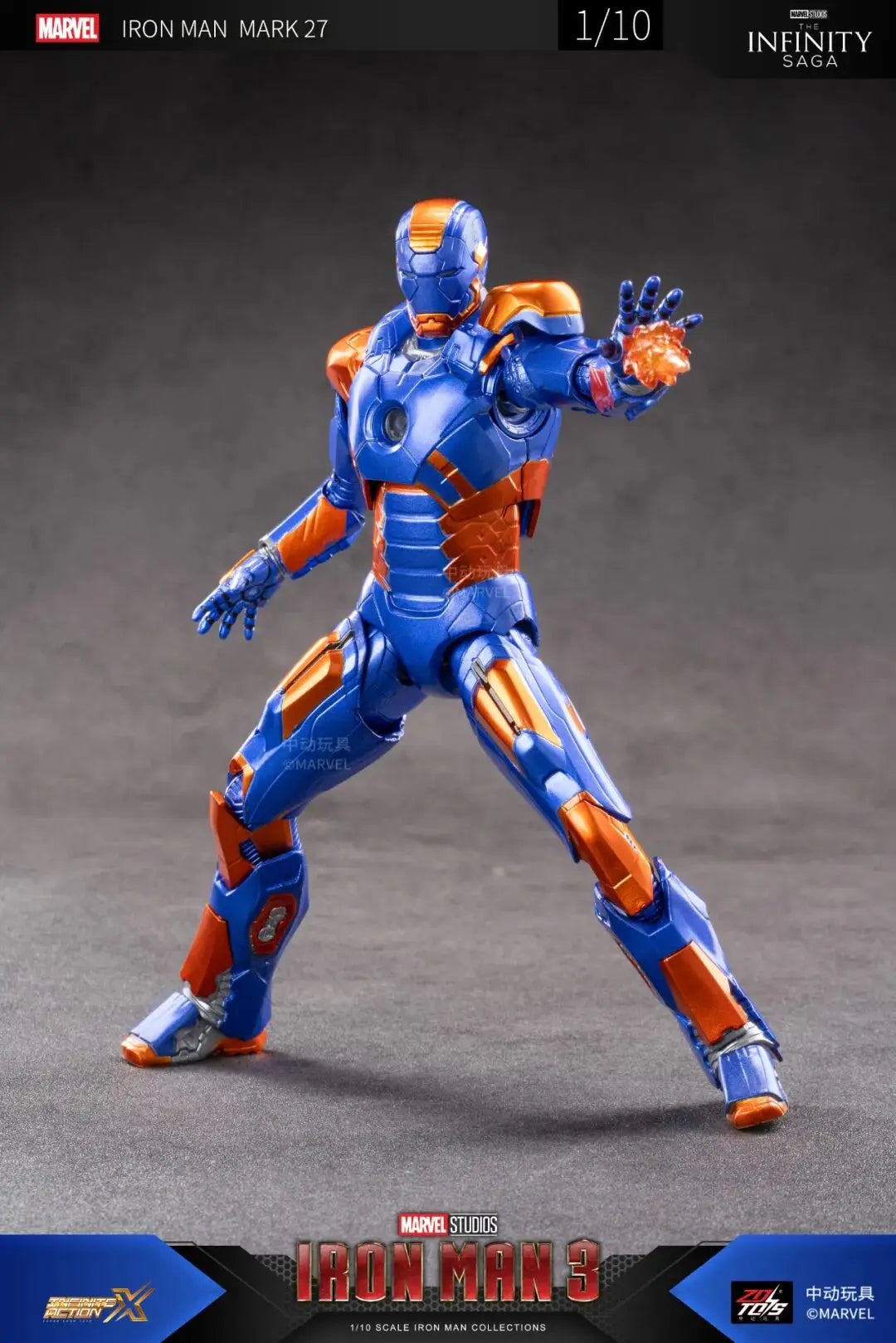 Original ZD Toys Iron Man Tony Stark MK9 MK14 MK12 MK27 MK15 MK35 MK22 MK40 Hammerhead Action Figure Anime Collect Model Gifts
