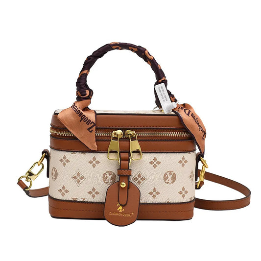 Ladies Vintage Fashion Shoulder Crossbody Bag Girls Hundred Plaid Letter Handbag