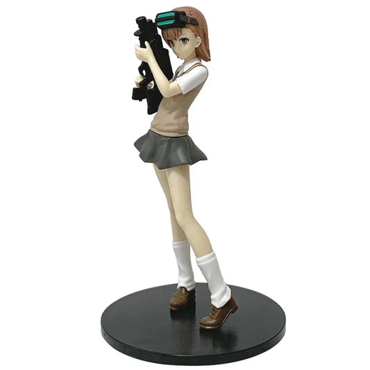 17cm Anime A Certain Magical Index Misaka Mikoto Railgun Girl Anime Figure PVC Action Figures Model Anime Cartoon Model Toy Gift
