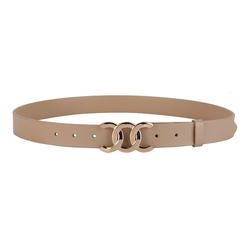 Europe and the United States hot ladies leather belt decorative western pants girdle belt female cowhide retro belt