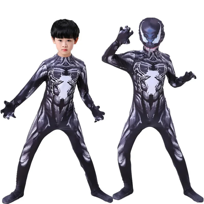 Kids Flash Man Costume Boys Cosplay Headgear Mask Set New Year Carnival Party Superhero Fancy Dress