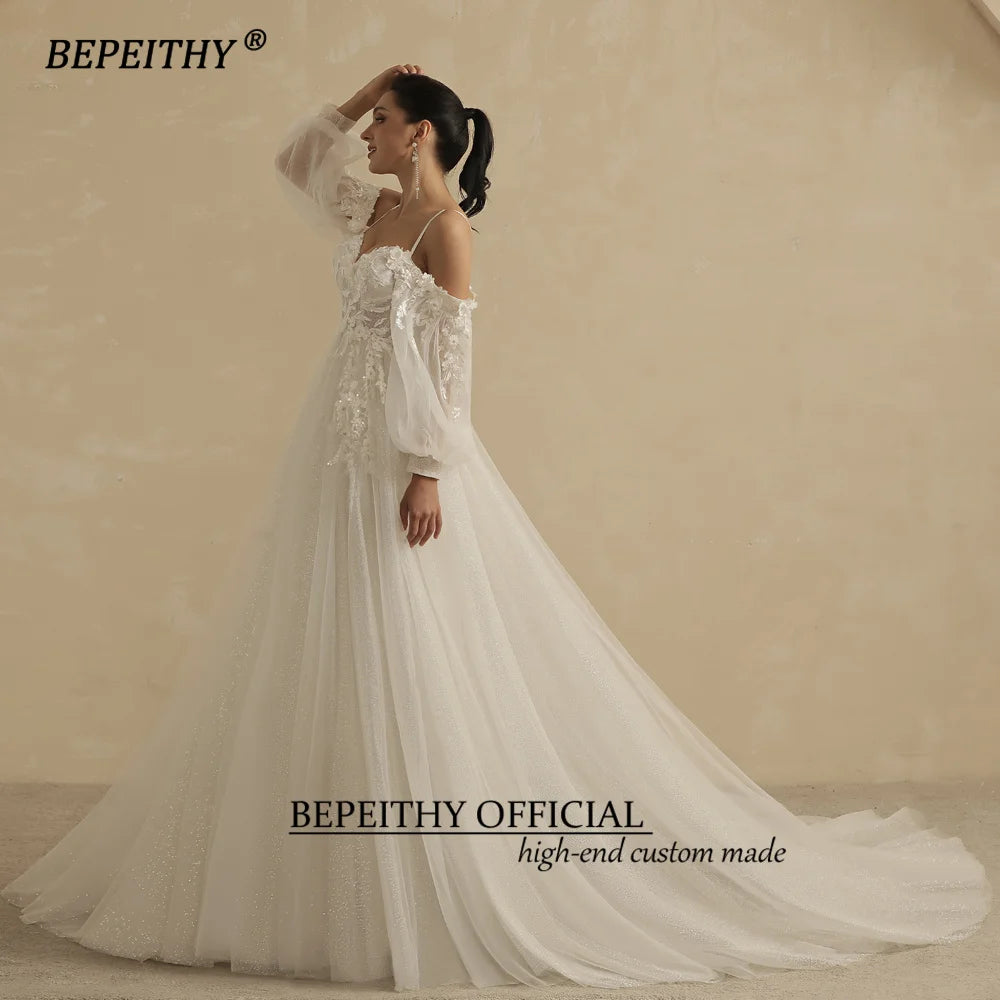 White Bridesmaid Dresses: A Line Wedding Dress For Women Bride Detachable