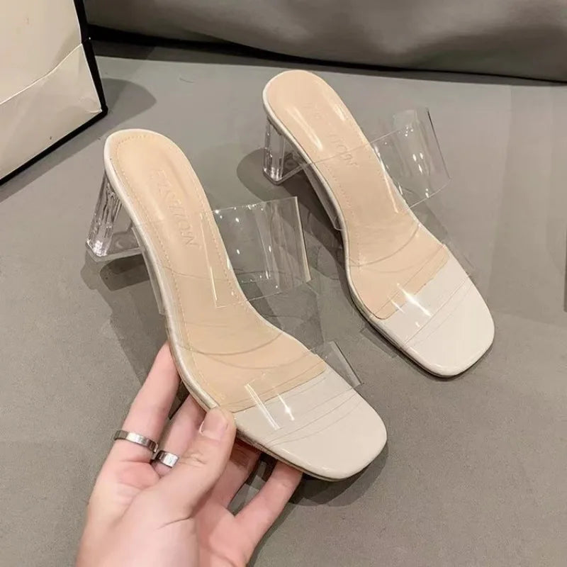 Summer High Heels Women Shoes Fashion Transparent Heels