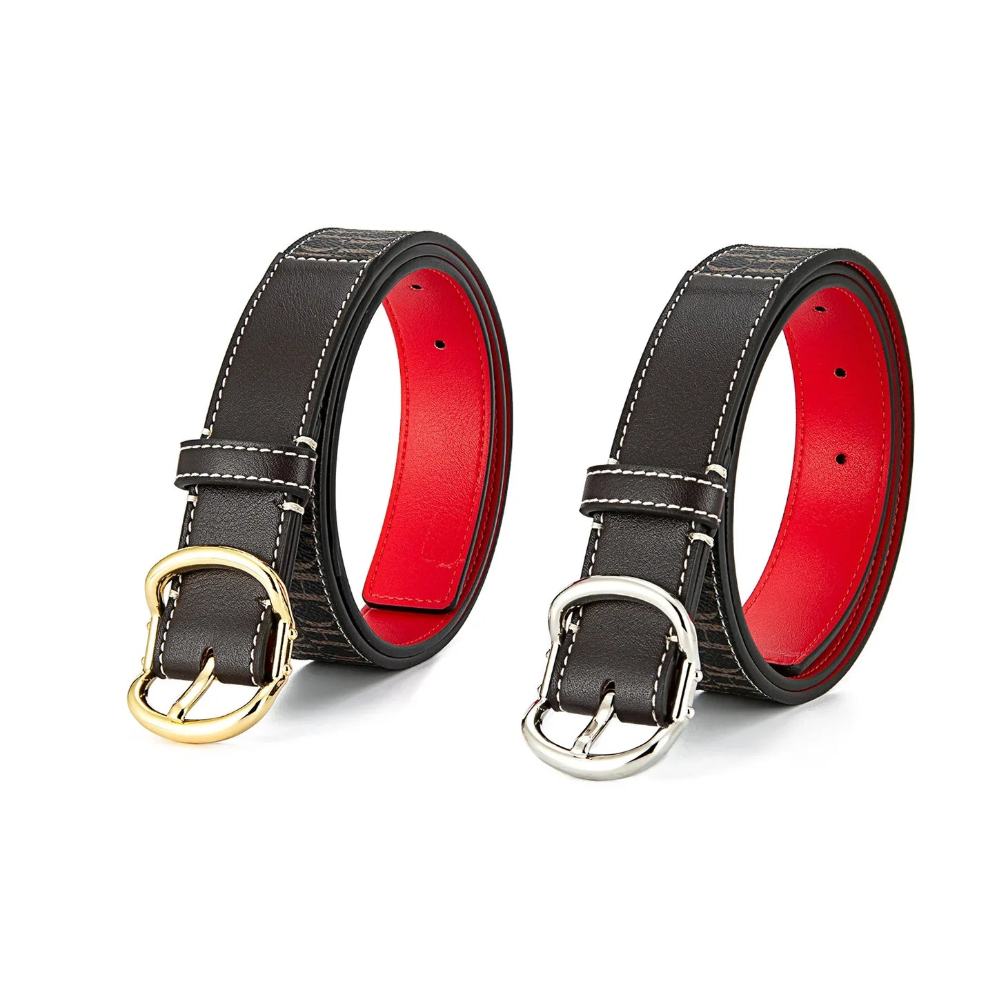 Women's Leather Belt High Quality Casual Trendy Color Letter Print Simple Elegant Waistband Fashion Versatile Strap Hot Sale