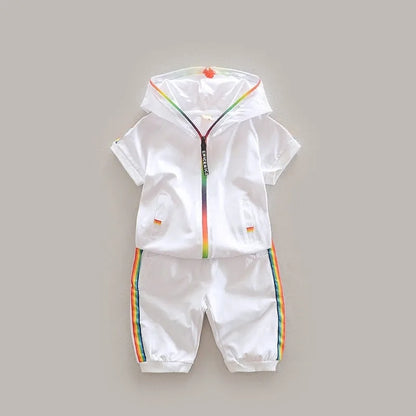 New Summer Baby Girl Clothes Boys Clothing Children Fashion Hooded Shirt Shorts 2Pcs/Sets Toddler Casual Costume Kids Tracksuits