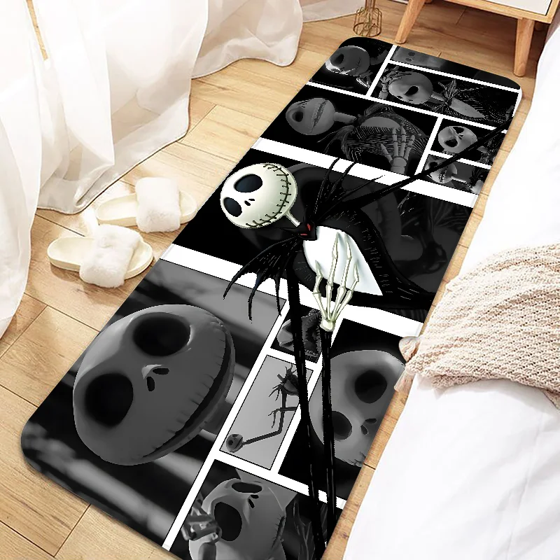 Jack Skellington Door Mat Entrance Non-slip Doormat Washable Kitchen Carpet